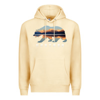 Pina Colada Montana Bear with Glacier National Park Lake Image Souvenir Premium Hoodie - trangStudio