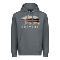 Rock Montana Bear with Glacier National Park Lake Image Souvenir Premium Hoodie - trangStudio