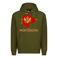 Army Green Montenegrin Flag  Montenegro Premium Hoodie - trangStudio