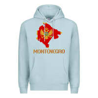 Blue Mist Montenegrin Flag  Montenegro Premium Hoodie - trangStudio