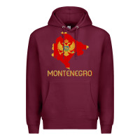 Burgundy Montenegrin Flag  Montenegro Premium Hoodie - trangStudio