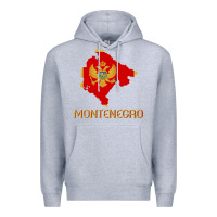 Heather Grey Montenegrin Flag  Montenegro Premium Hoodie - trangStudio