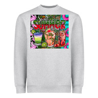 Heather Grey summer time Heavyweight Sweatshirt - CowhideDigitalArt