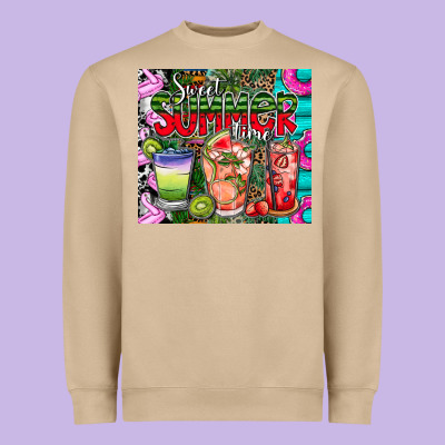 Summer Time Heavyweight Sweatshirt Designed By Cowhidedigitalart