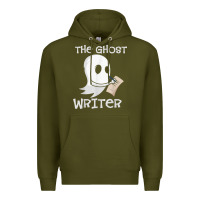 Army Green ghost writer ghoul author halloween trick or treat novelist t shirt Premium Hoodie - trangStudio
