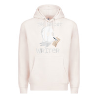 Pale Pink ghost writer ghoul author halloween trick or treat novelist t shirt Premium Hoodie - trangStudio