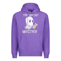 Purple ghost writer ghoul author halloween trick or treat novelist t shirt Premium Hoodie - trangStudio