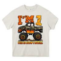 Cream i'm one this is how i roll monster truck birthday Heavy Core Tee - Jasminsmagicworld