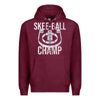 Burgundy Distressed Skeeball - Skee-ball Champ - Traveling Carnival Premium Hoodie - trangStudio
