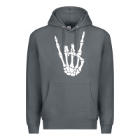 Rock halloween skeleton hand horns rock n roll music lover tank top Premium Hoodie - trangStudio
