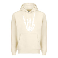 Tofu halloween skeleton hand horns rock n roll music lover tank top Premium Hoodie - trangStudio