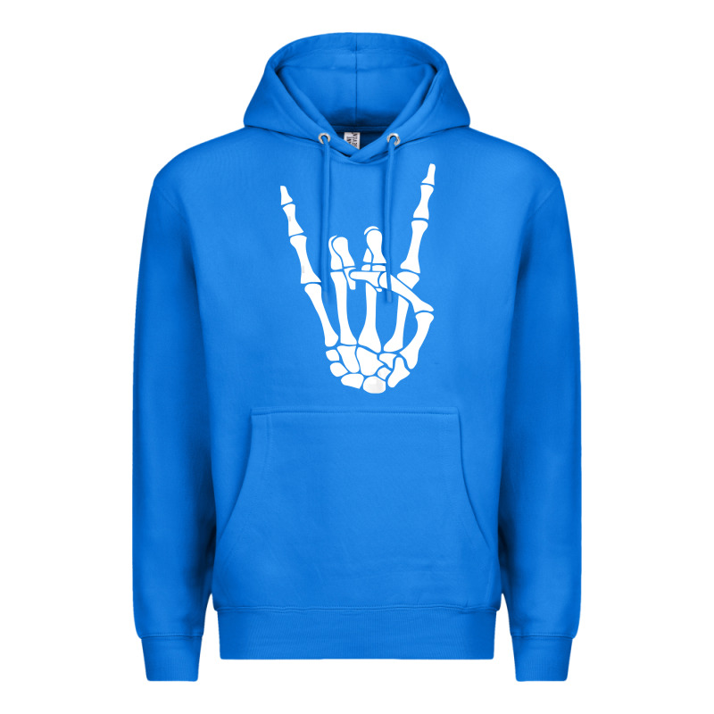 Halloween Skeleton Hand Horns Rock N Roll Music Lover Tank Top Premium Hoodie by trangStudio | Teevron