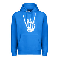 True Royal halloween skeleton hand horns rock n roll music lover tank top Premium Hoodie - trangStudio