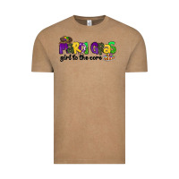 Vintage Coffee mardi gras girl to the core Vintage Tee - CowGirlArtShop