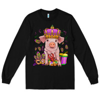 Black mardi gras pig Long Sleeve Tee - OliviaCreatesArt