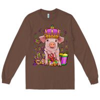Chestnut mardi gras pig Long Sleeve Tee - OliviaCreatesArt