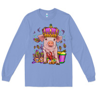 Colony Blue mardi gras pig Long Sleeve Tee - OliviaCreatesArt