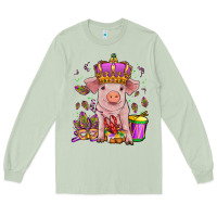 Matcha mardi gras pig Long Sleeve Tee - OliviaCreatesArt