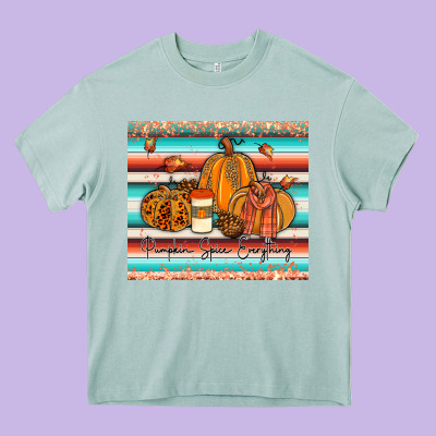 Pumkin Spice Everything Tumbler Heavy Core Tee Designed By Jahusdesignshop