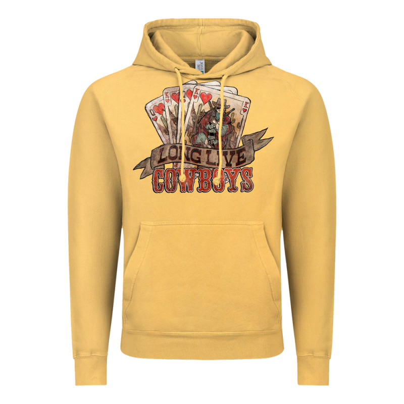 Long Live Cowboys Cards Vintage Hoodie by HowdyJamesFarm | Teevron