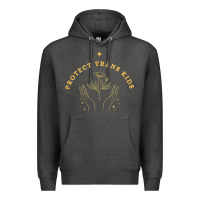 Charcoal Heather Protect Trans Kids Premium Hoodie - trangStudio