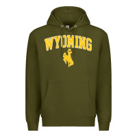 Army Green Kids Wyoming Cowboys Apparel Fan Favorite Brown Arch Premium Hoodie - trangStudio