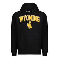 Black Kids Wyoming Cowboys Apparel Fan Favorite Brown Arch Premium Hoodie - trangStudio