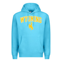 Ocean Blue Kids Wyoming Cowboys Apparel Fan Favorite Brown Arch Premium Hoodie - trangStudio