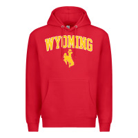 Red Kids Wyoming Cowboys Apparel Fan Favorite Brown Arch Premium Hoodie - trangStudio