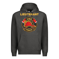 Charcoal Heather fire rescue lieutenant department  for firefighters Premium Hoodie - trangStudio