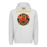 Dove Grey fire rescue lieutenant department  for firefighters Premium Hoodie - trangStudio