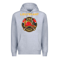 Heather Grey fire rescue lieutenant department  for firefighters Premium Hoodie - trangStudio