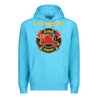 Ocean Blue fire rescue lieutenant department  for firefighters Premium Hoodie - trangStudio