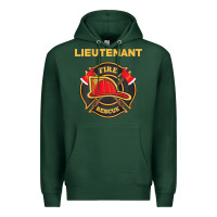 Sports Green fire rescue lieutenant department  for firefighters Premium Hoodie - trangStudio