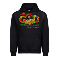 Black with god all things are possible juneteenth Urban Hoodie - AdoDesignShop