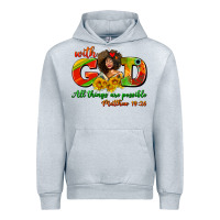 Heather Grey with god all things are possible juneteenth Urban Hoodie - AdoDesignShop