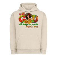 Pigment French Oak with god all things are possible juneteenth Urban Hoodie - AdoDesignShop