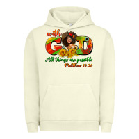 Pigment Pistachio with god all things are possible juneteenth Urban Hoodie - AdoDesignShop