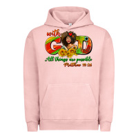 Pigment Salmon with god all things are possible juneteenth Urban Hoodie - AdoDesignShop