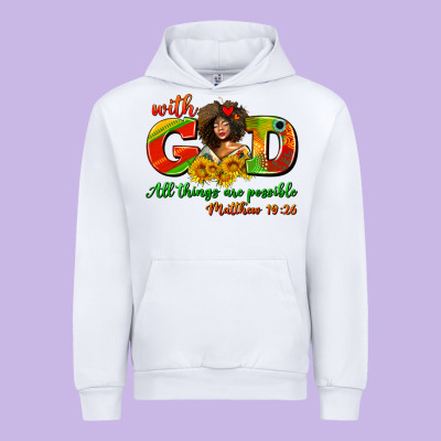With God All Things Are Possible Juneteenth Urban Hoodie Designed By Adodesignshop