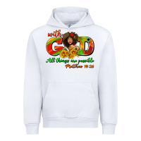 White with god all things are possible juneteenth Urban Hoodie - AdoDesignShop