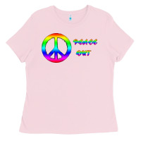 Bubblegum Pink Peace Out Ladies Tee - Bettercallsaul