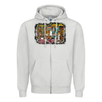 Dove Grey mini western Zipper Hoodie - RacoonDesign