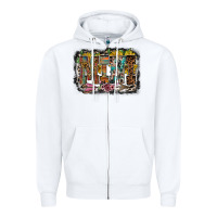 White mini western Zipper Hoodie - RacoonDesign