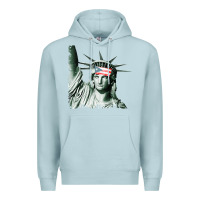 Blue Mist Puerto Rico Resiste Statue of Liberty Puerto Rican Flag Premium Hoodie - trangStudio