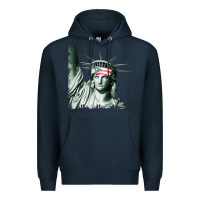 Navy Puerto Rico Resiste Statue of Liberty Puerto Rican Flag Premium Hoodie - trangStudio