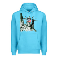 Ocean Blue Puerto Rico Resiste Statue of Liberty Puerto Rican Flag Premium Hoodie - trangStudio