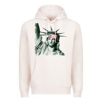 Pale Pink Puerto Rico Resiste Statue of Liberty Puerto Rican Flag Premium Hoodie - trangStudio