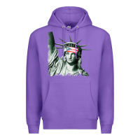 Purple Puerto Rico Resiste Statue of Liberty Puerto Rican Flag Premium Hoodie - trangStudio