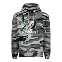 Slate Camo Puerto Rico Resiste Statue of Liberty Puerto Rican Flag Premium Hoodie - trangStudio
